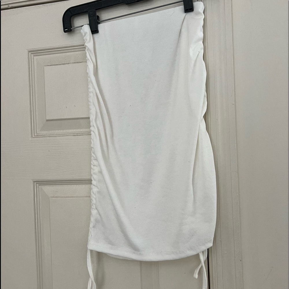 long white bodycon skirt